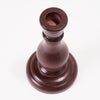Dark Brown Wood Taper Candlestick Holders Tabletop Decor, Set of 2